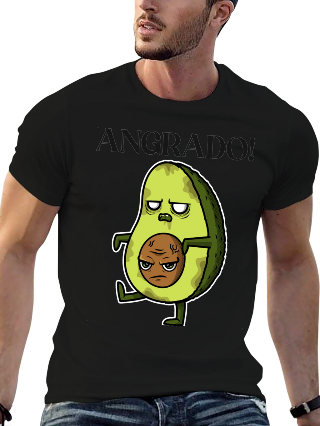 Grumpy Avocado T-Shirt - Funny Graphic Tee