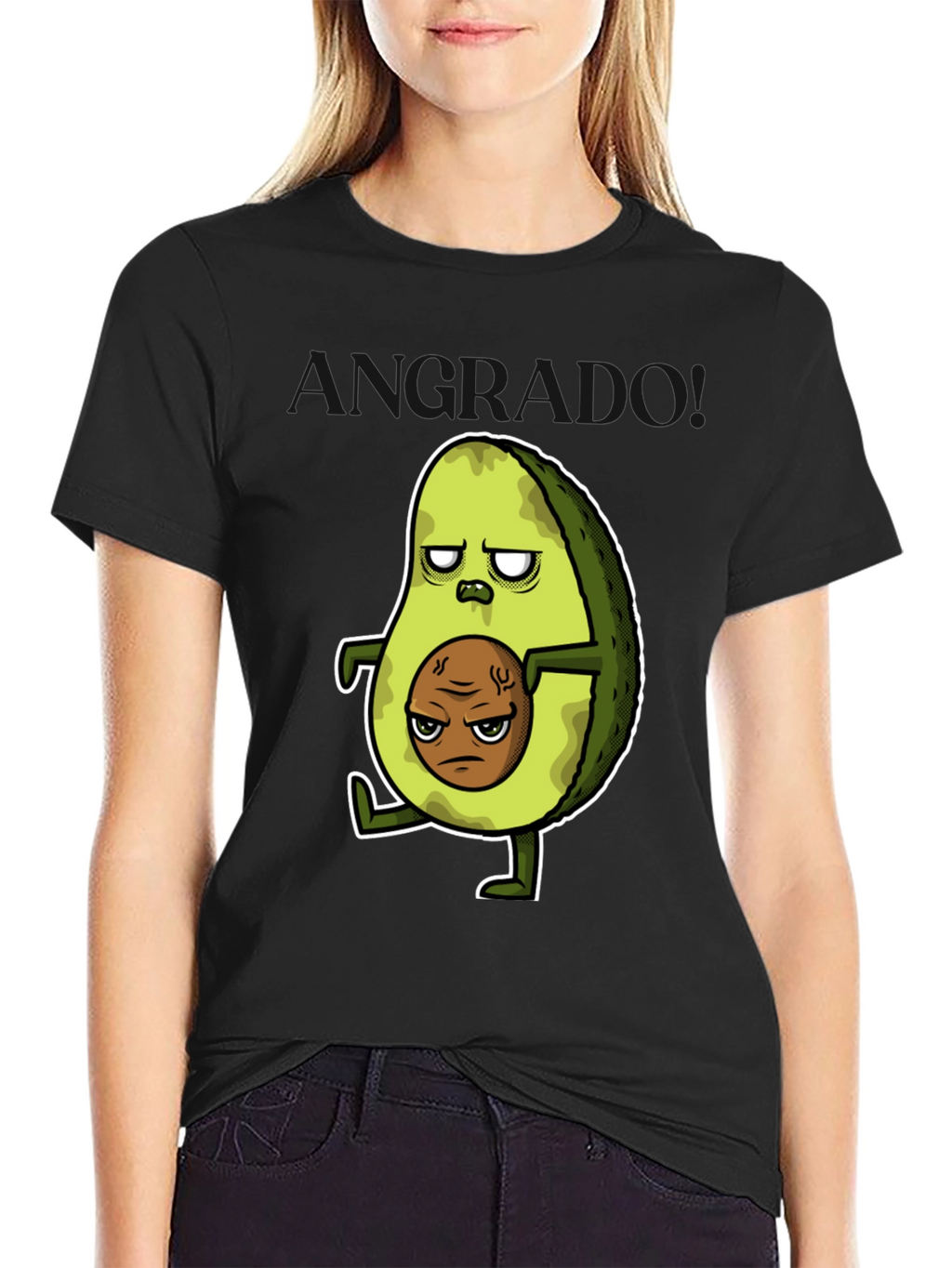 Grumpy Avocado T-Shirt - Funny Graphic Tee