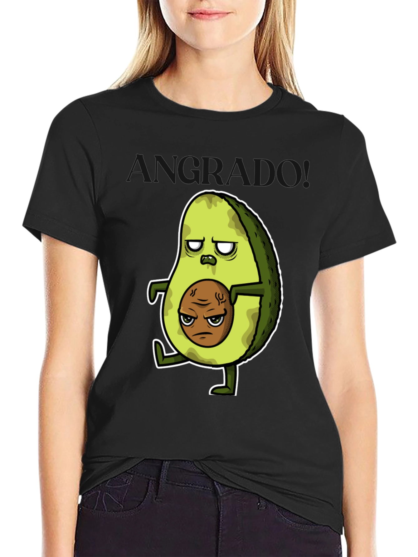 Grumpy Avocado T-Shirt - Funny Graphic Tee
