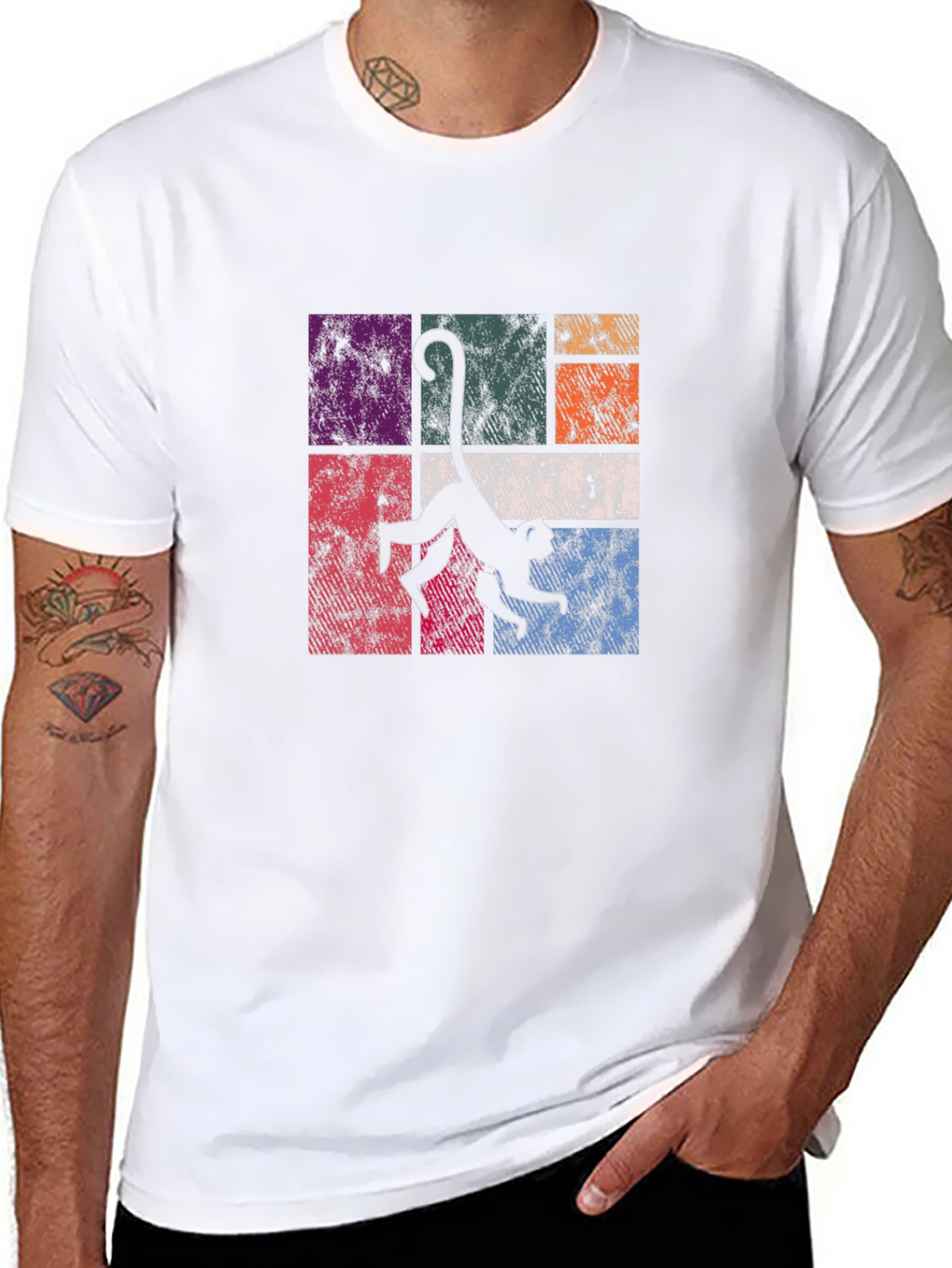 Monkey Graphic Black T-Shirt - Unique Design