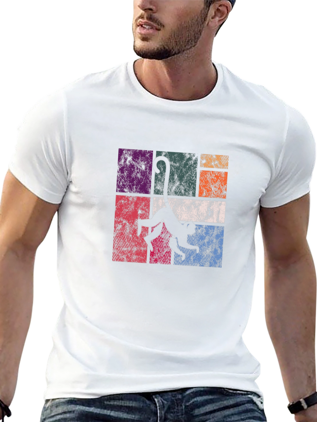 Monkey Graphic Black T-Shirt - Unique Design