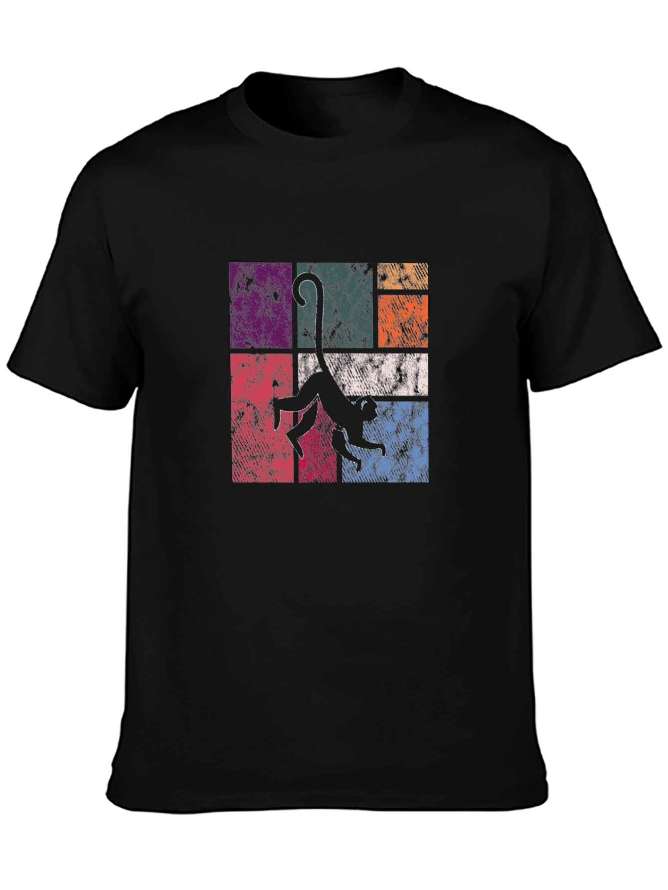 Monkey Graphic Black T-Shirt - Unique Design