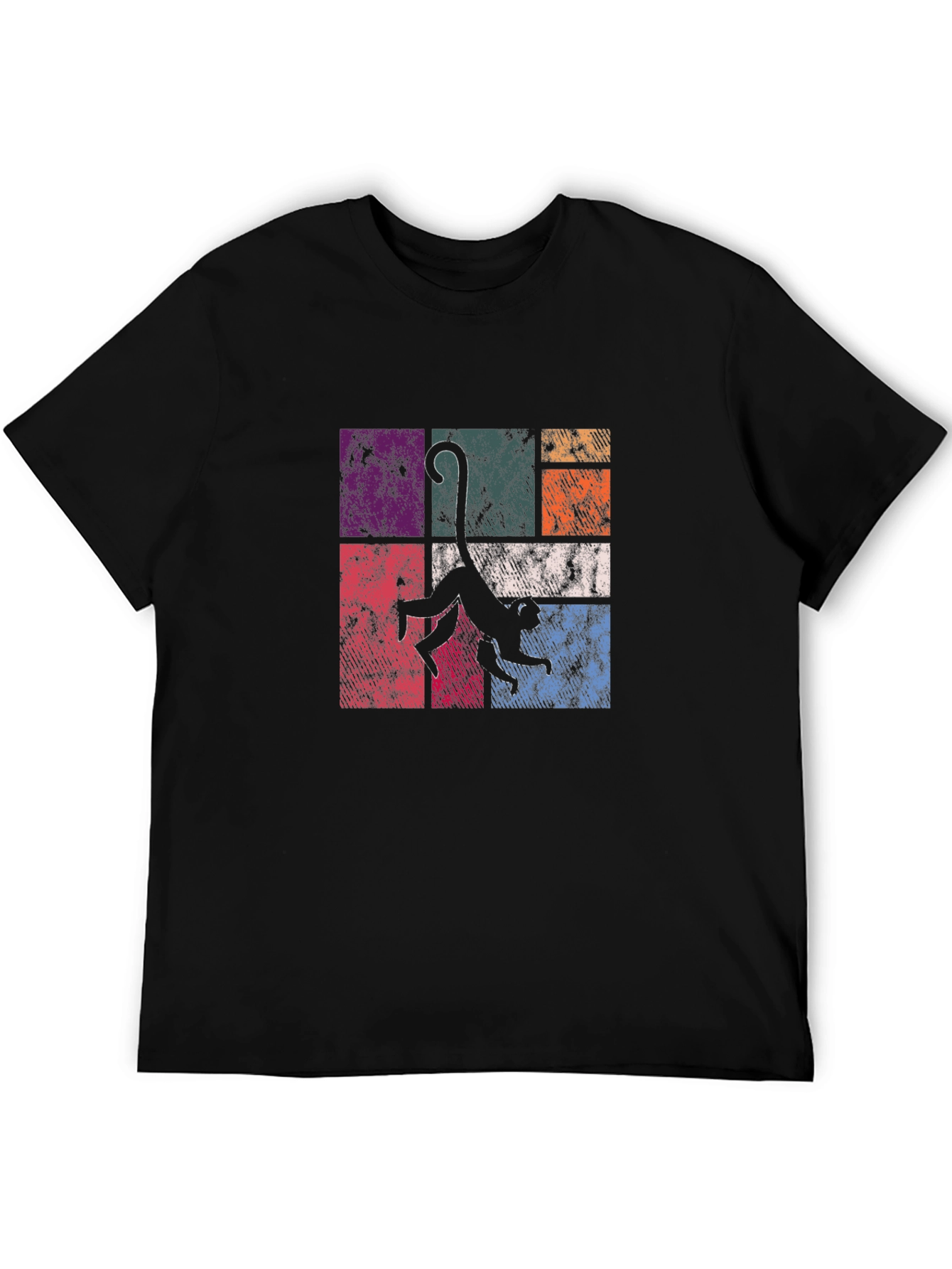 Monkey Graphic Black T-Shirt - Unique Design
