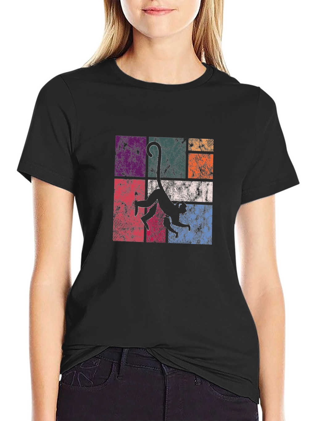 Monkey Graphic Black T-Shirt - Unique Design
