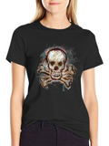 Skull & Crossbones Graphic Tee - Edgy Design