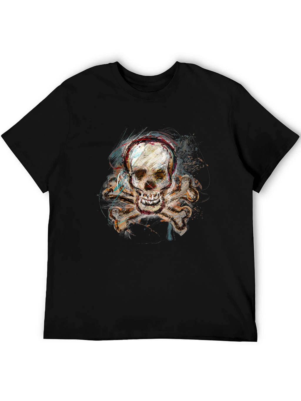 Skull & Crossbones Graphic Tee - Edgy Design
