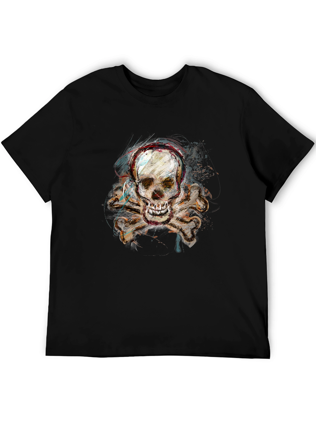Skull & Crossbones Graphic Tee - Edgy Design