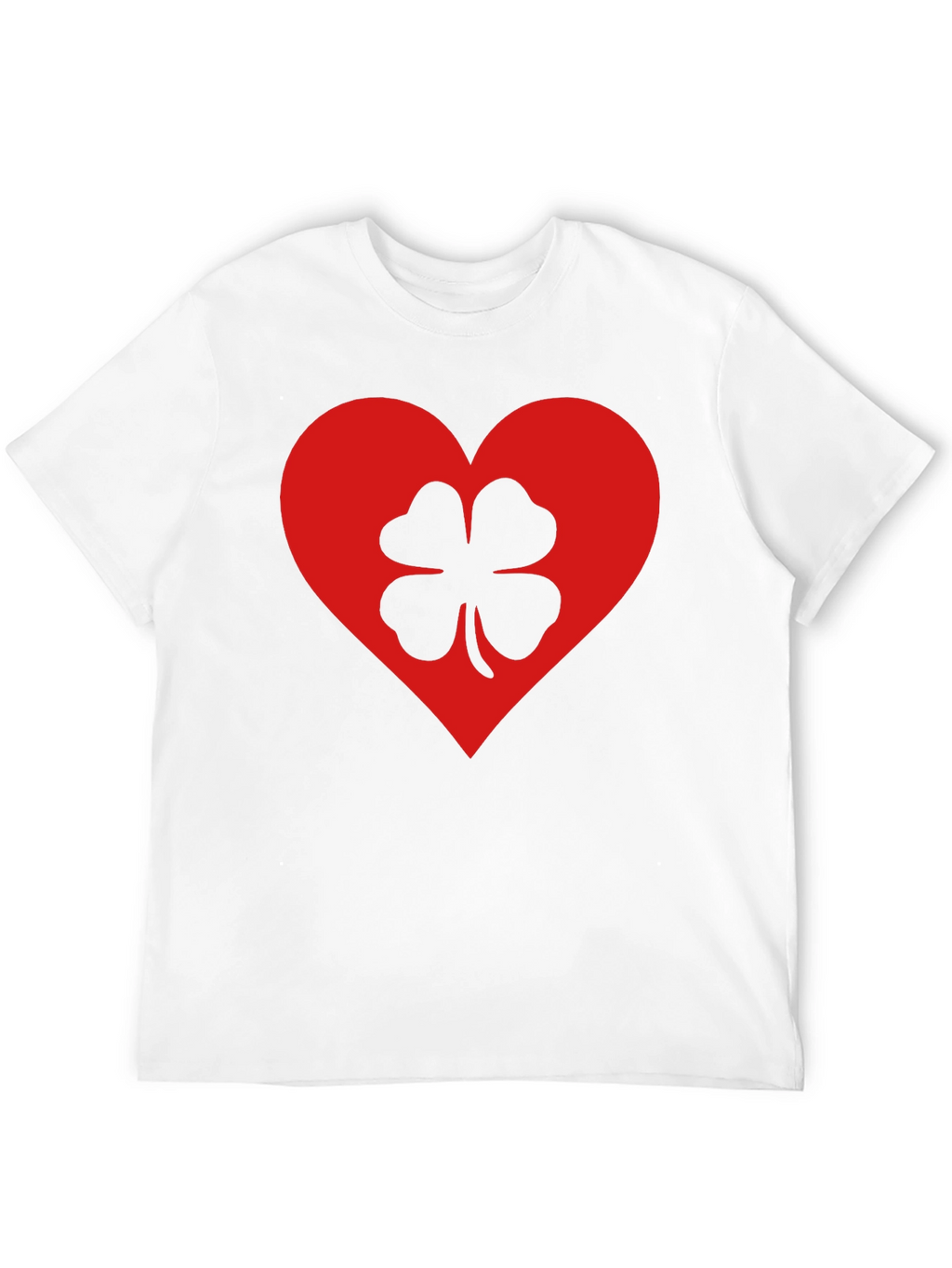 Lucky Heart Clover T-Shirt - Black