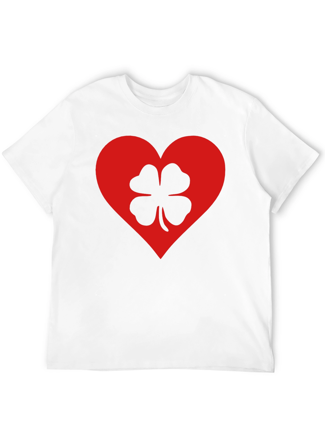Lucky Heart Clover T-Shirt - Black