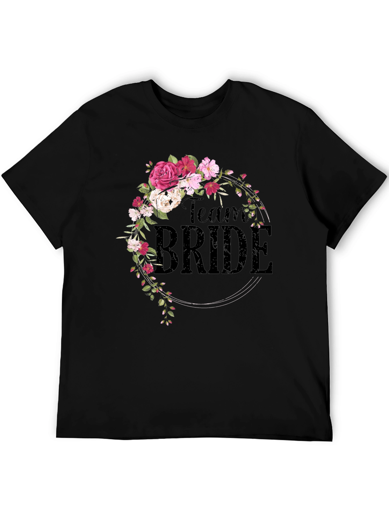 Team Bride Floral Wreath Tee