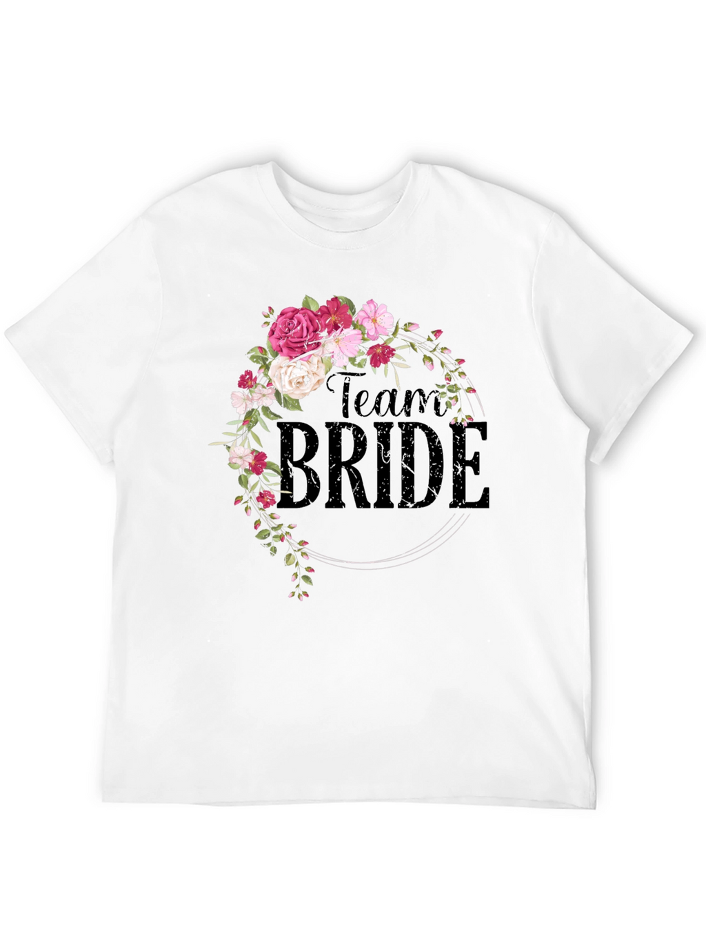 Team Bride Floral Wreath Tee