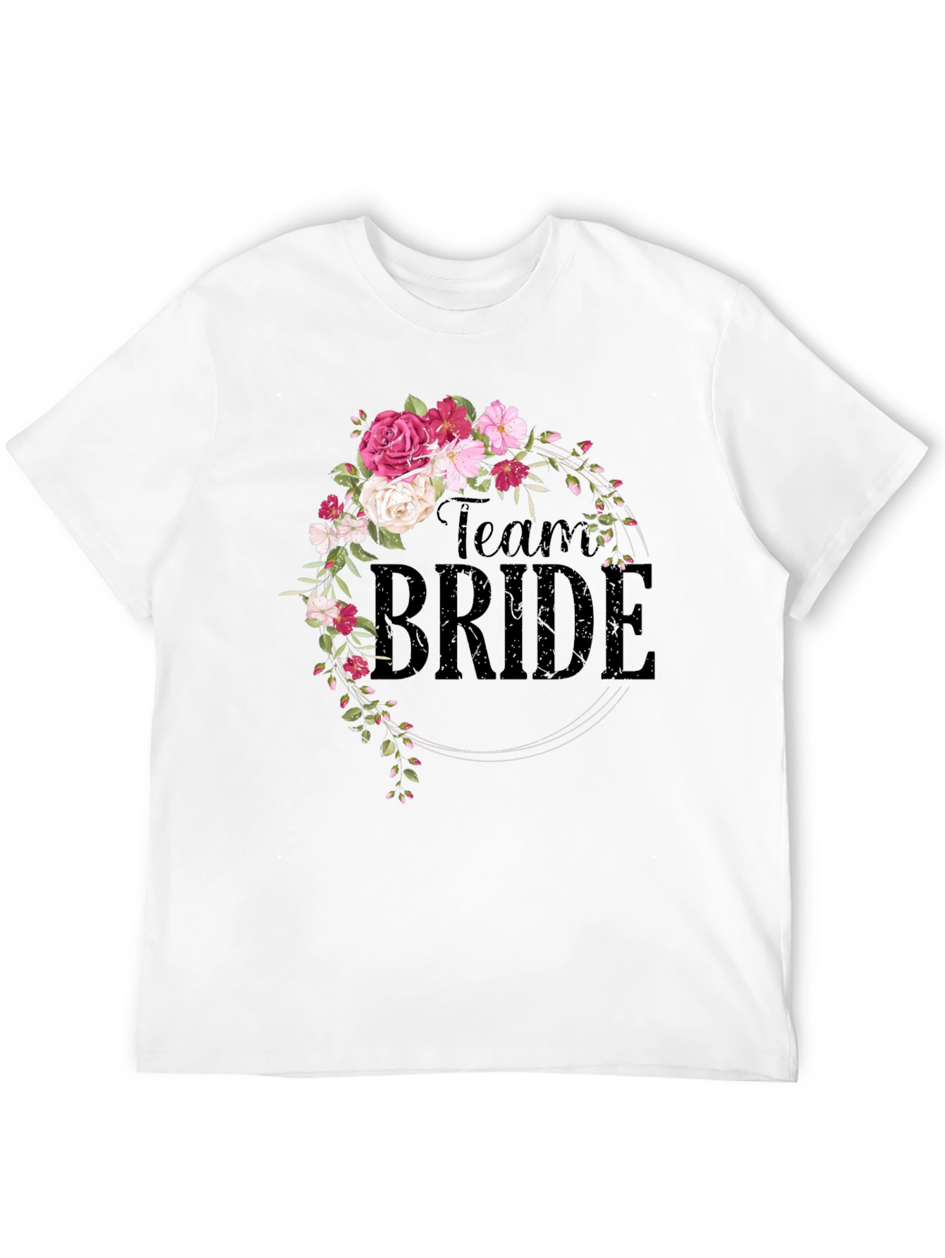 Team Bride Floral Wreath Tee