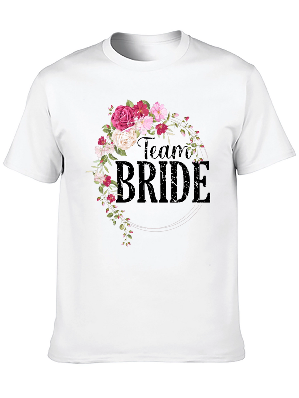 Team Bride Floral Wreath Tee