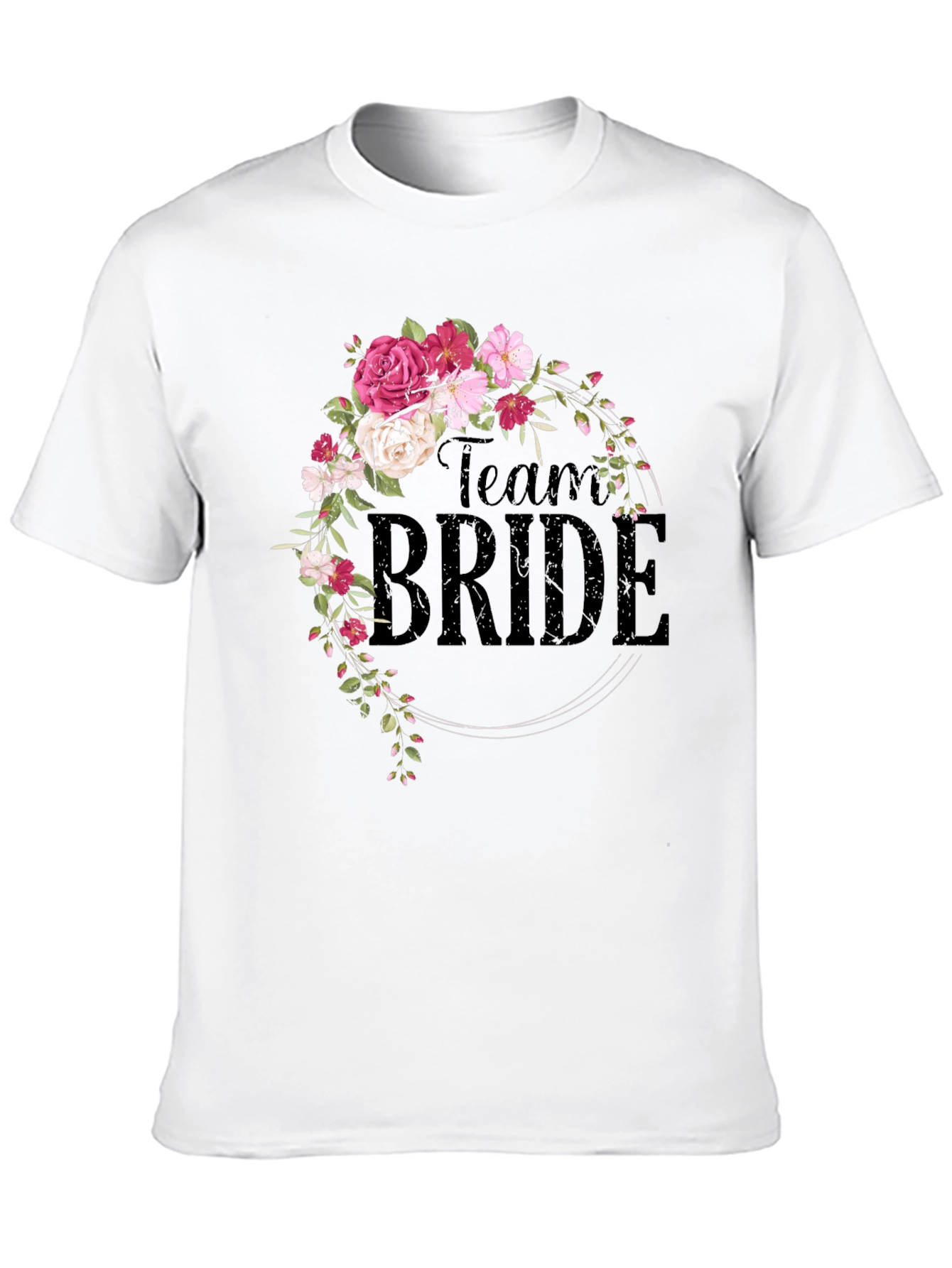 Team Bride Floral Wreath Tee