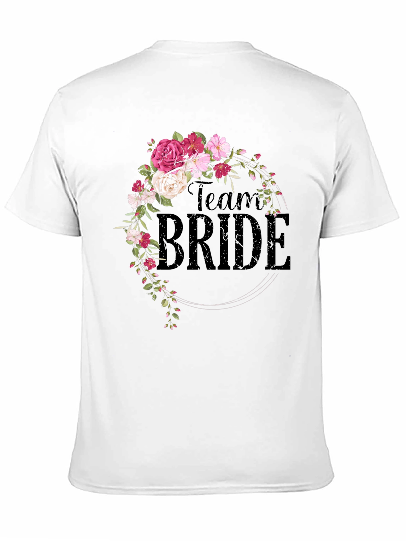 Team Bride Floral Wreath Tee