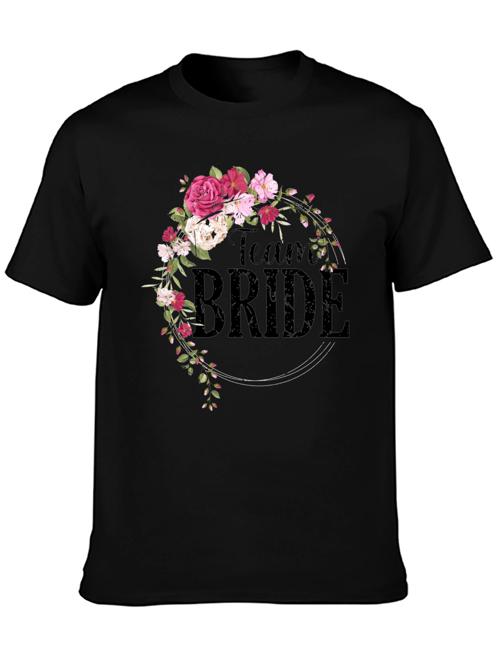 Team Bride Floral Wreath Tee