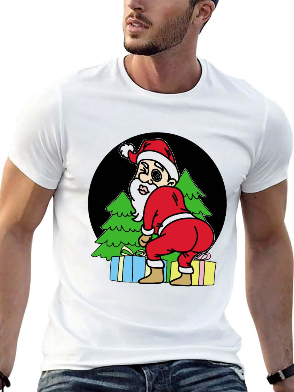 Funny Santa T-Shirt - Cheeky Christmas Tee
