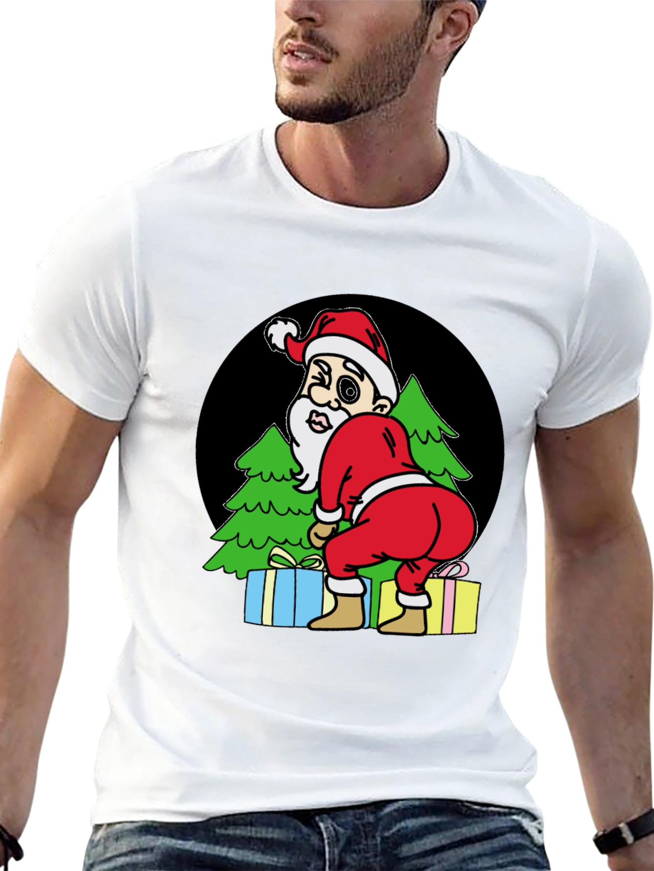 Funny Santa T-Shirt - Cheeky Christmas Tee