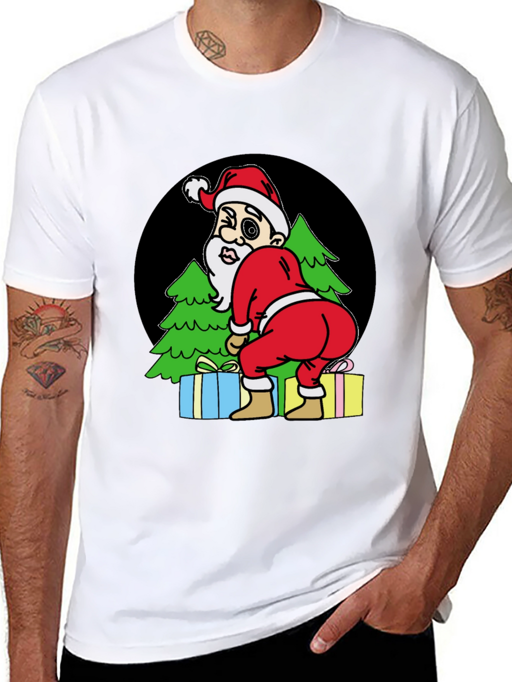 Funny Santa T-Shirt - Cheeky Christmas Tee