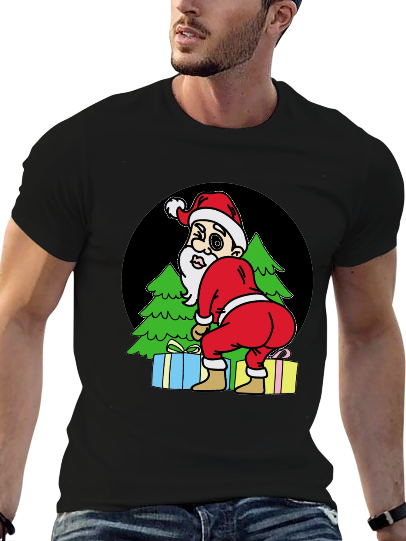 Funny Santa T-Shirt - Cheeky Christmas Tee