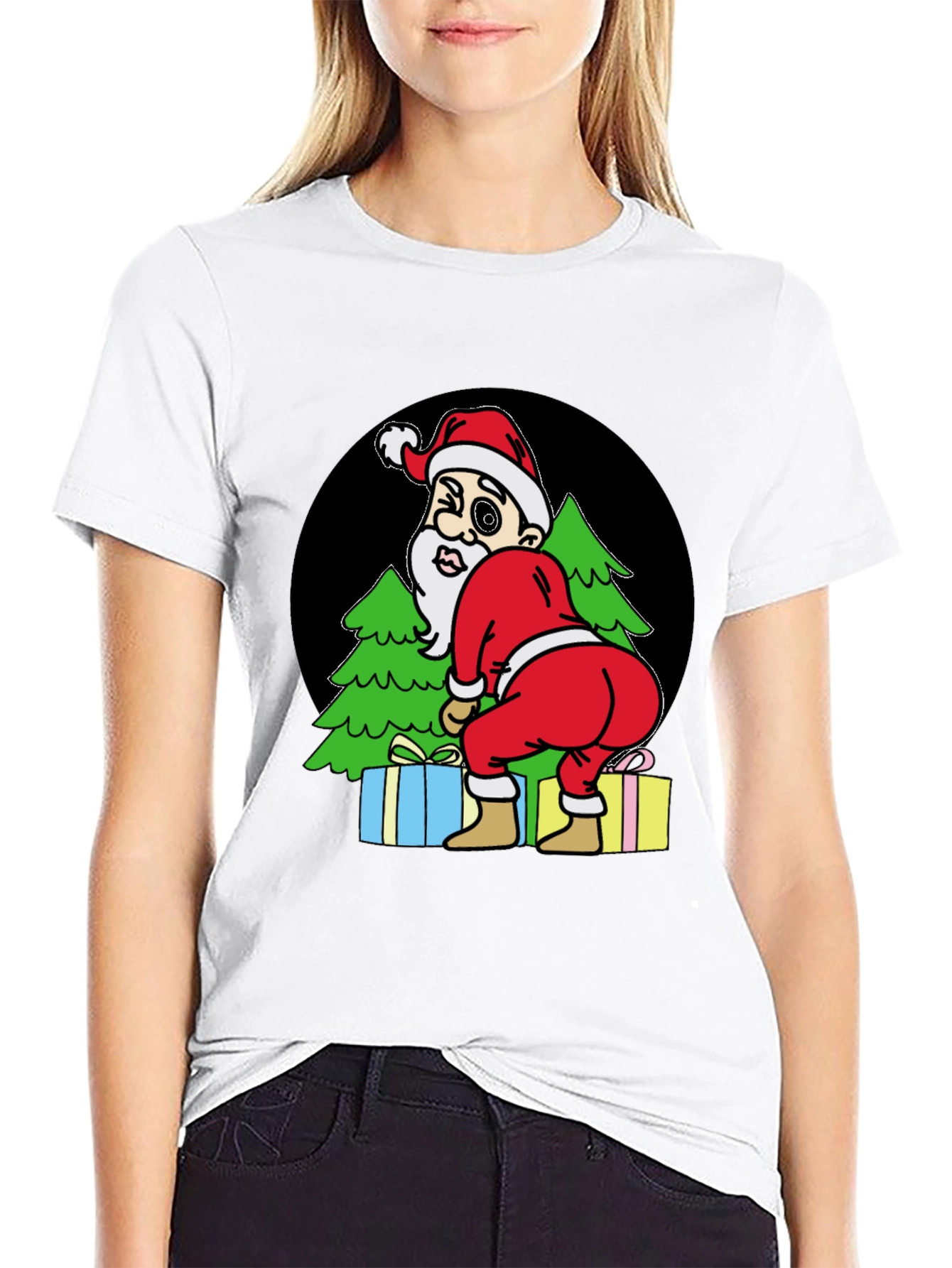 Funny Santa T-Shirt - Cheeky Christmas Tee