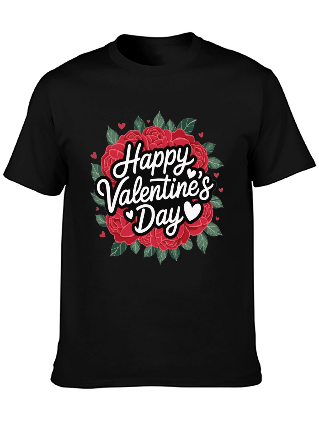 Happy Valentines Day Roses Graphic T-Shirt