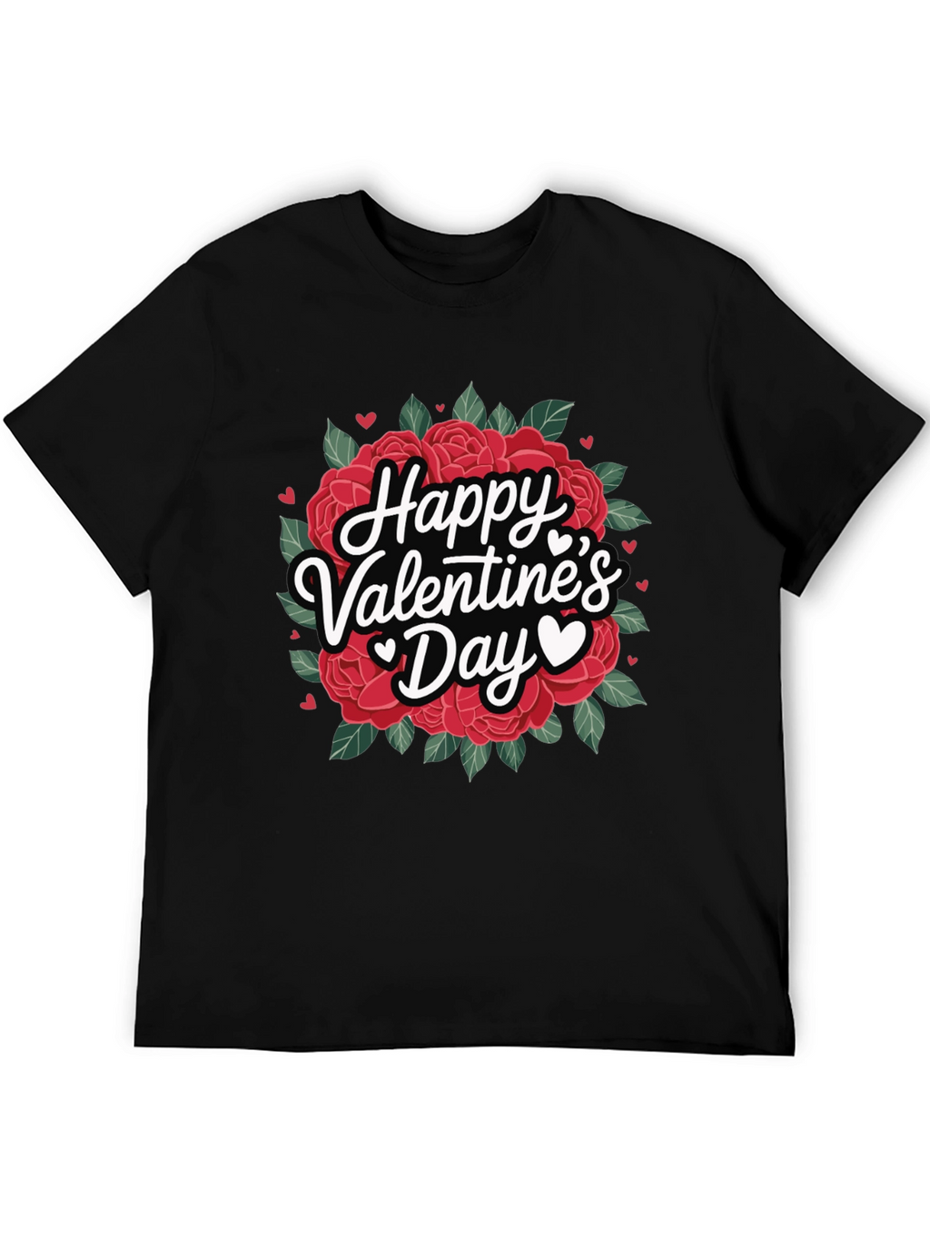 Happy Valentines Day Roses Graphic T-Shirt