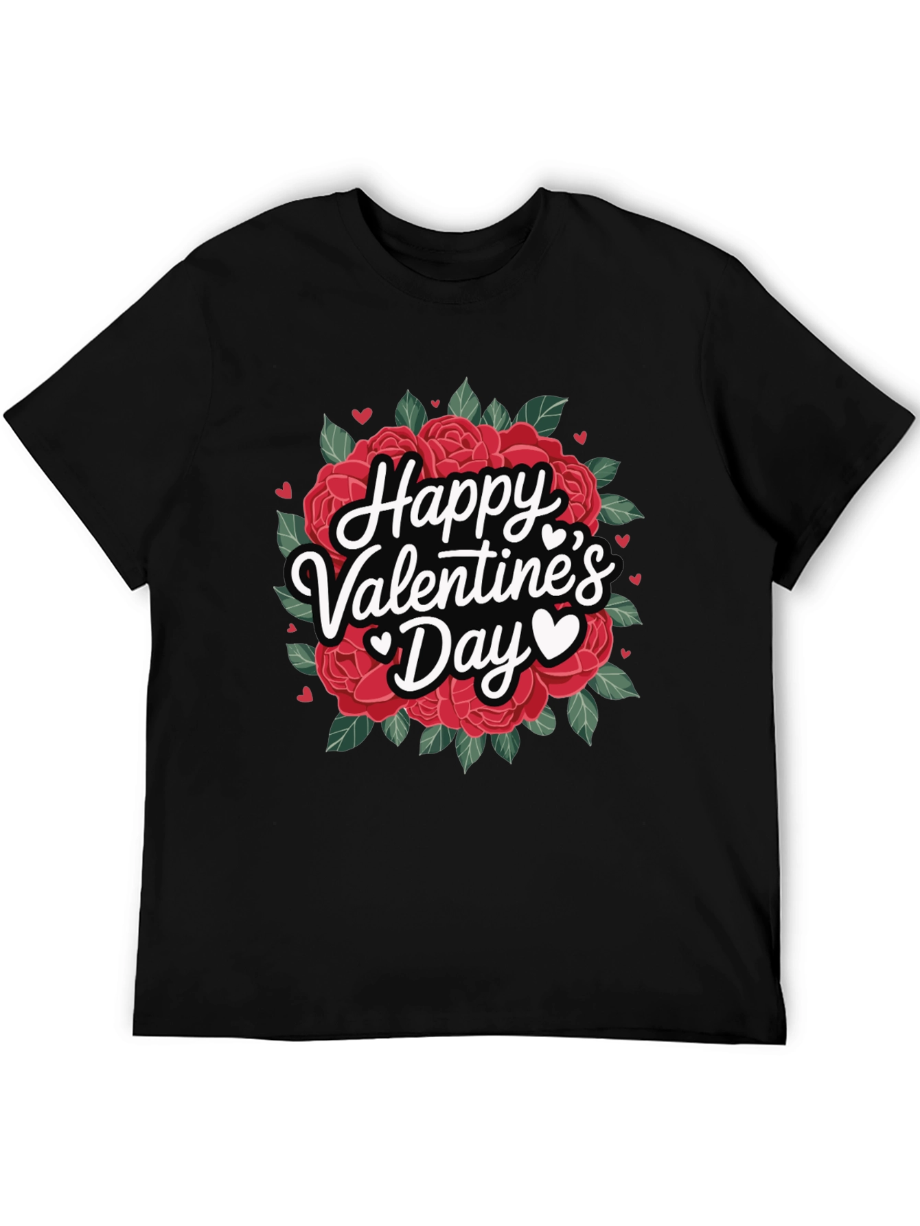 Happy Valentines Day Roses Graphic T-Shirt