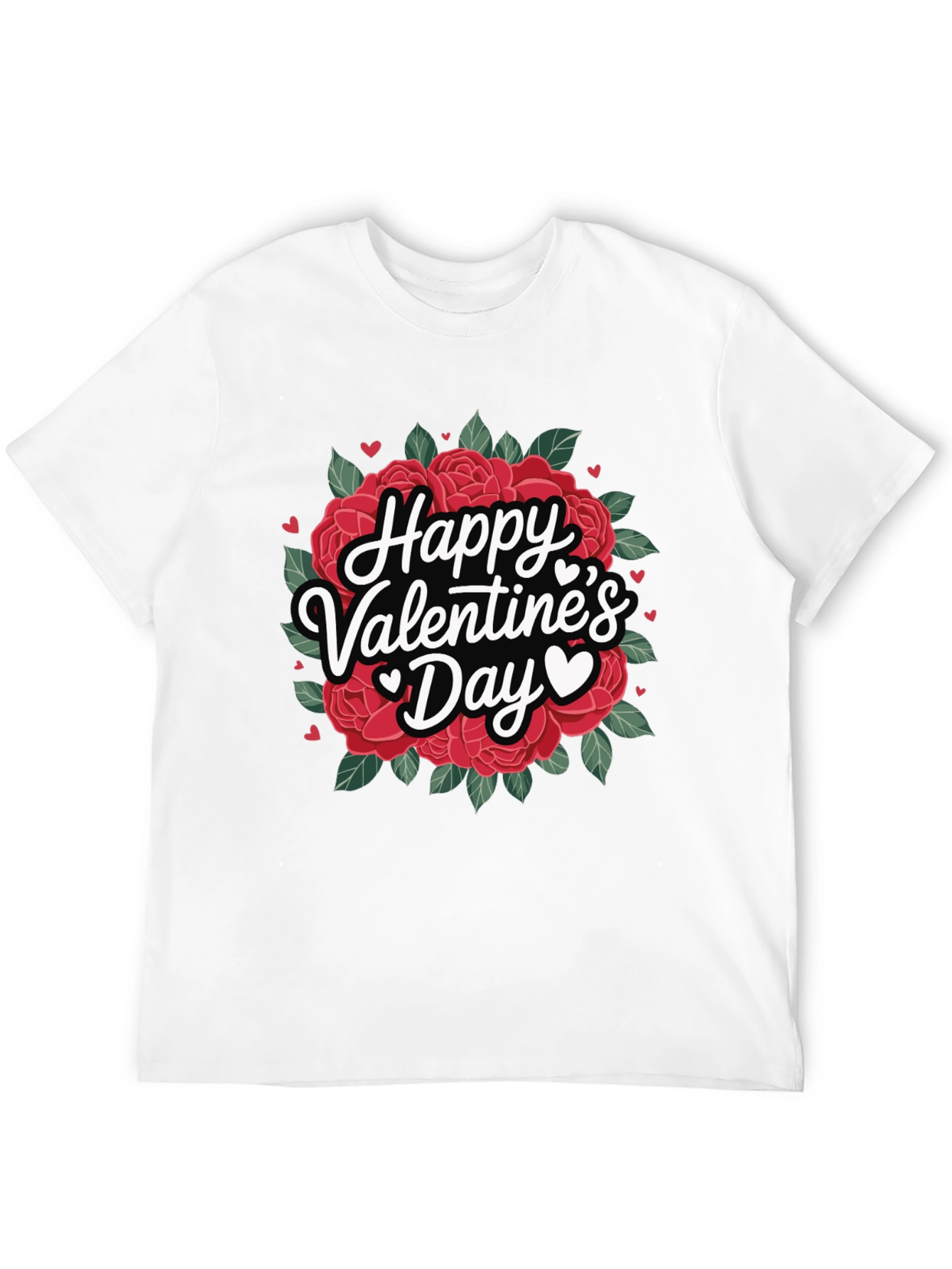 Happy Valentines Day Roses Graphic T-Shirt