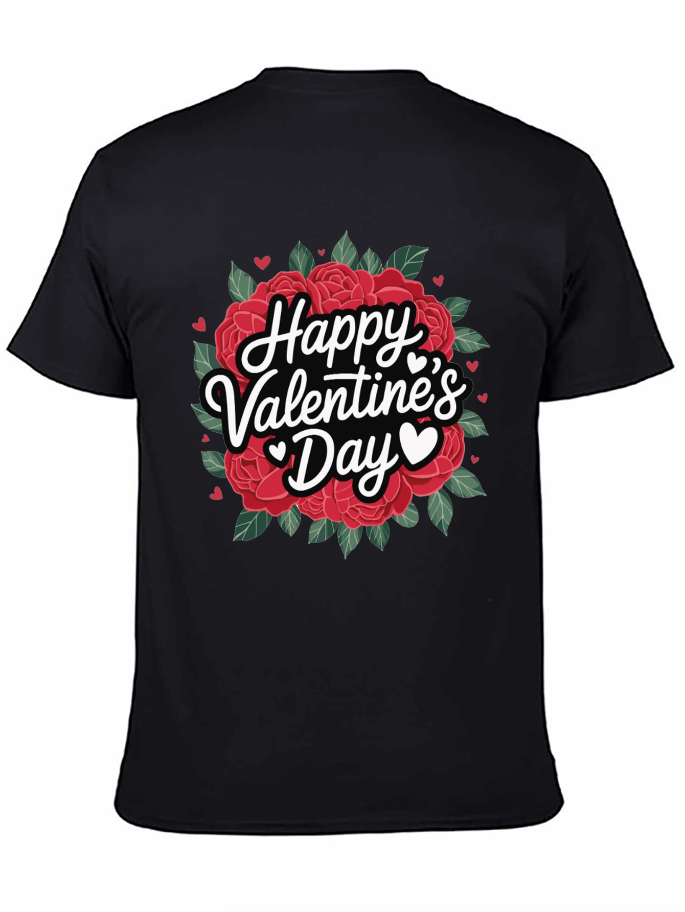 Happy Valentines Day Roses Graphic T-Shirt