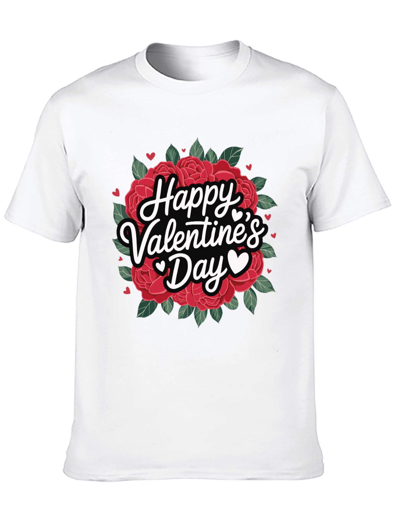 Happy Valentines Day Roses Graphic T-Shirt