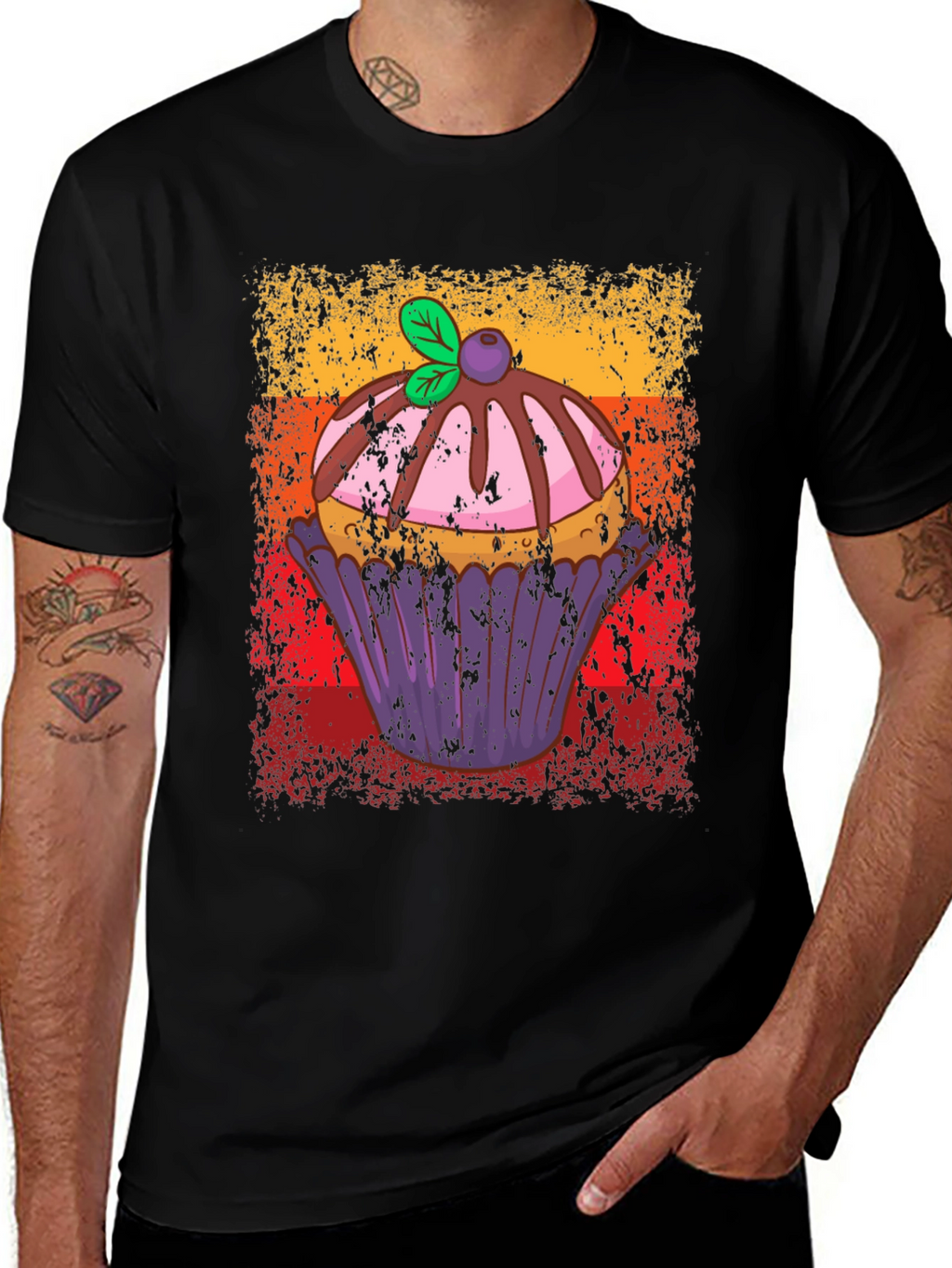 Retro Cupcake T-Shirt - Sweet Treat Design