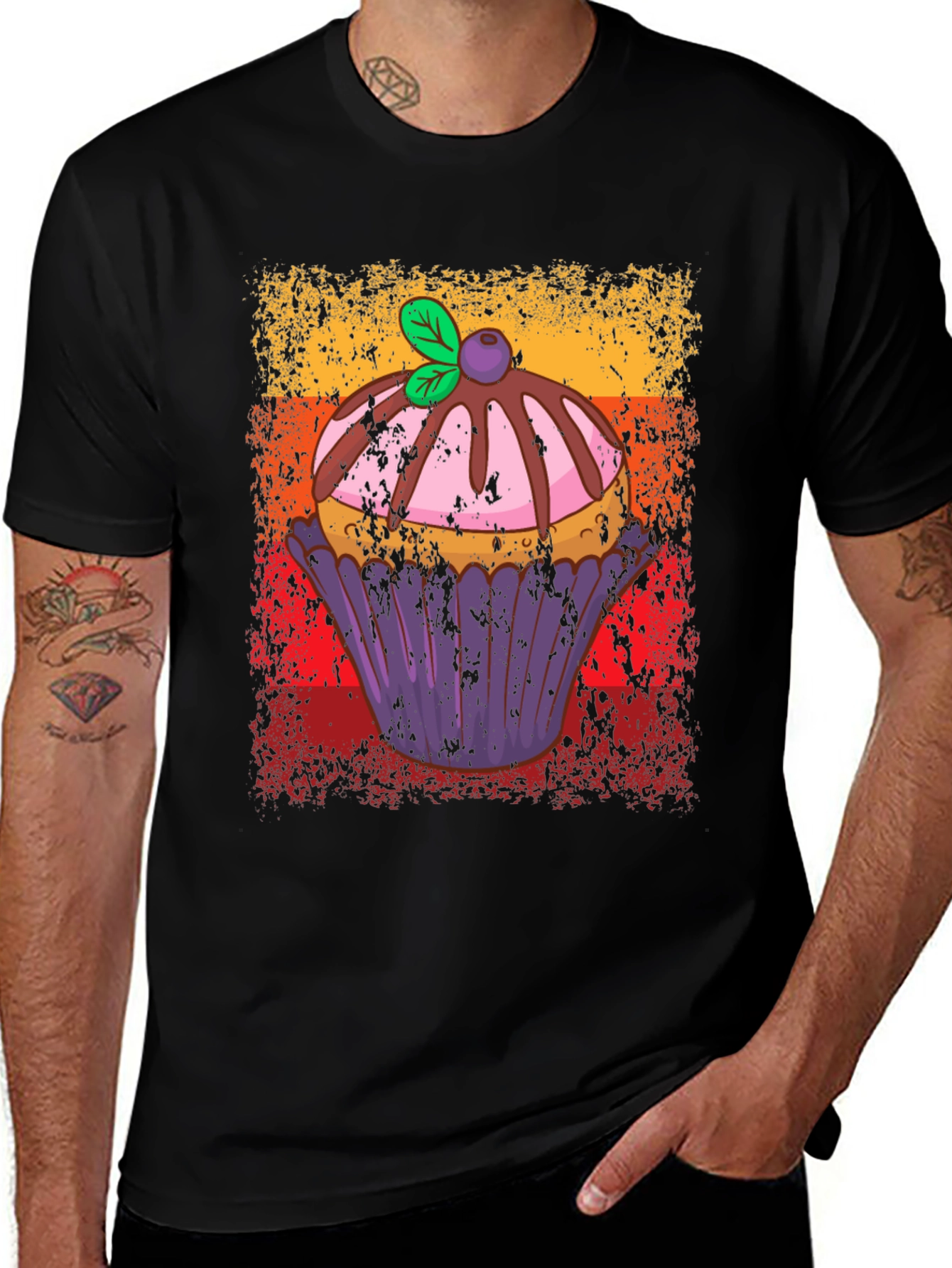 Retro Cupcake T-Shirt - Sweet Treat Design