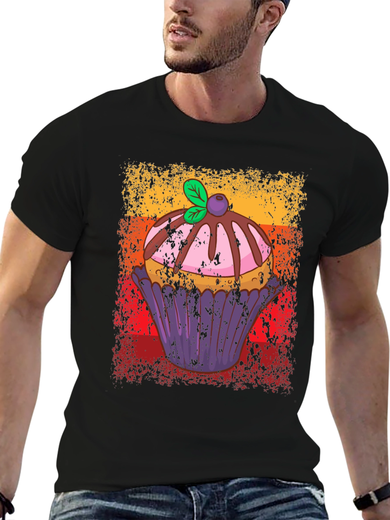 Retro Cupcake T-Shirt - Sweet Treat Design