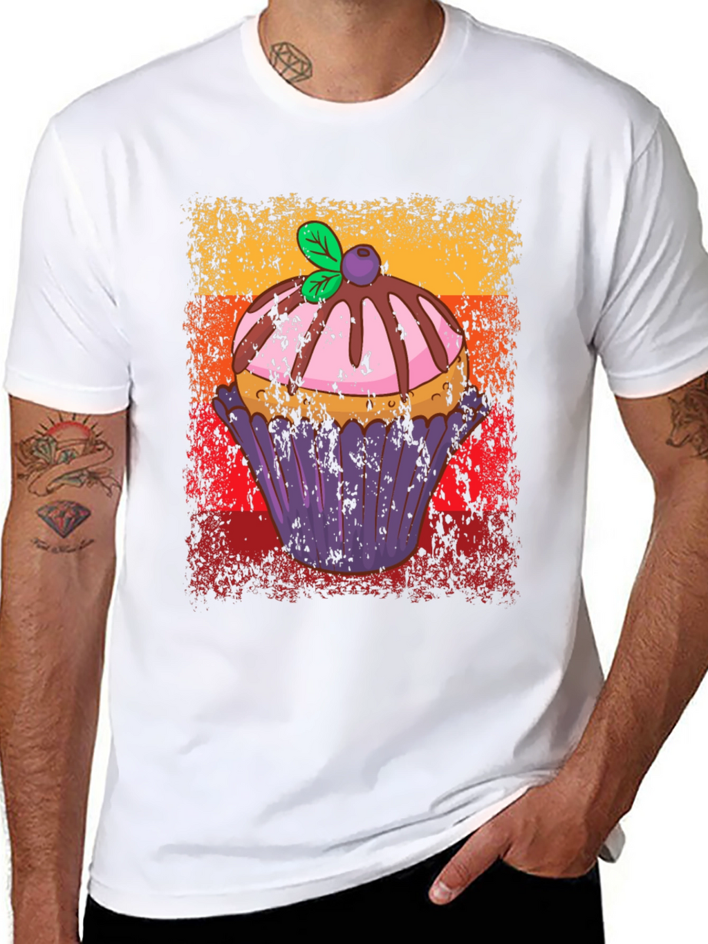 Retro Cupcake T-Shirt - Sweet Treat Design