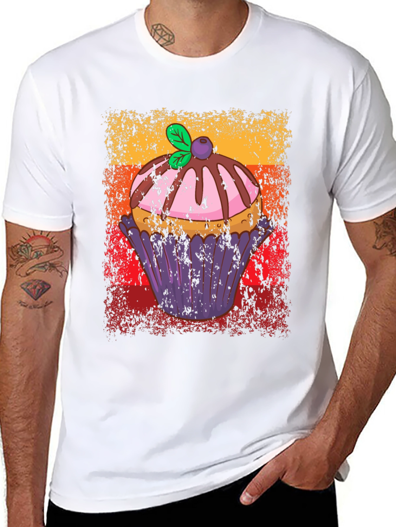 Retro Cupcake T-Shirt - Sweet Treat Design