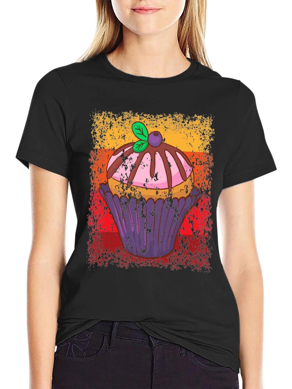 Retro Cupcake T-Shirt - Sweet Treat Design