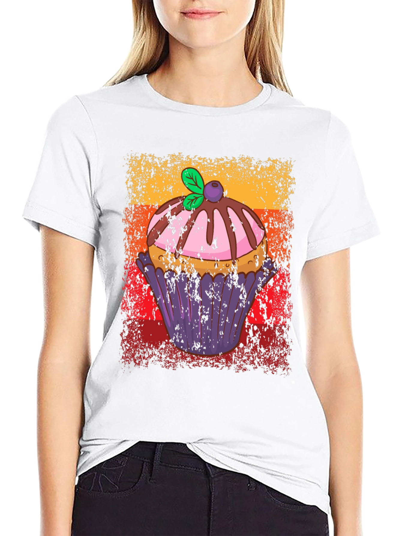 Retro Cupcake T-Shirt - Sweet Treat Design