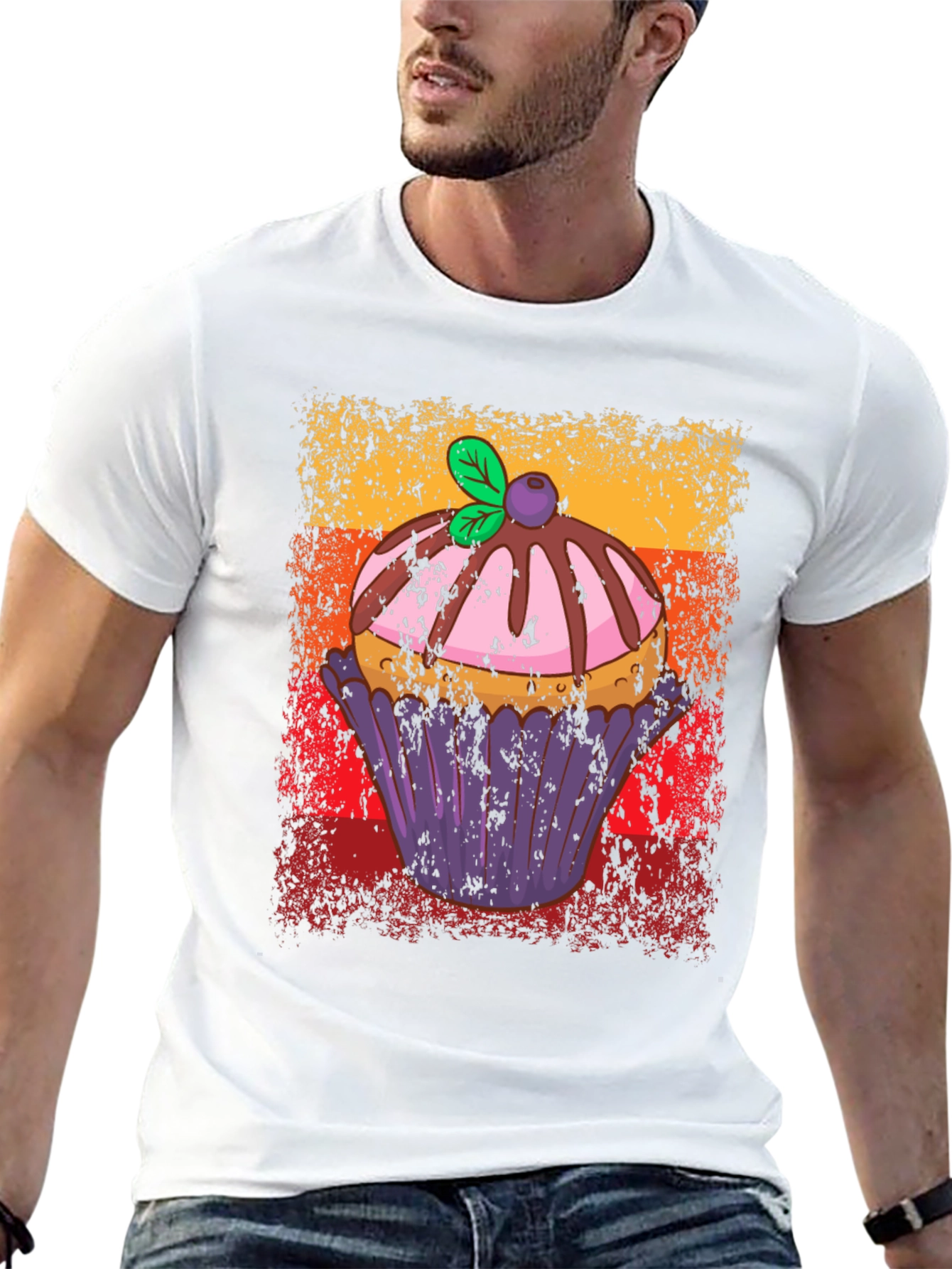 Retro Cupcake T-Shirt - Sweet Treat Design