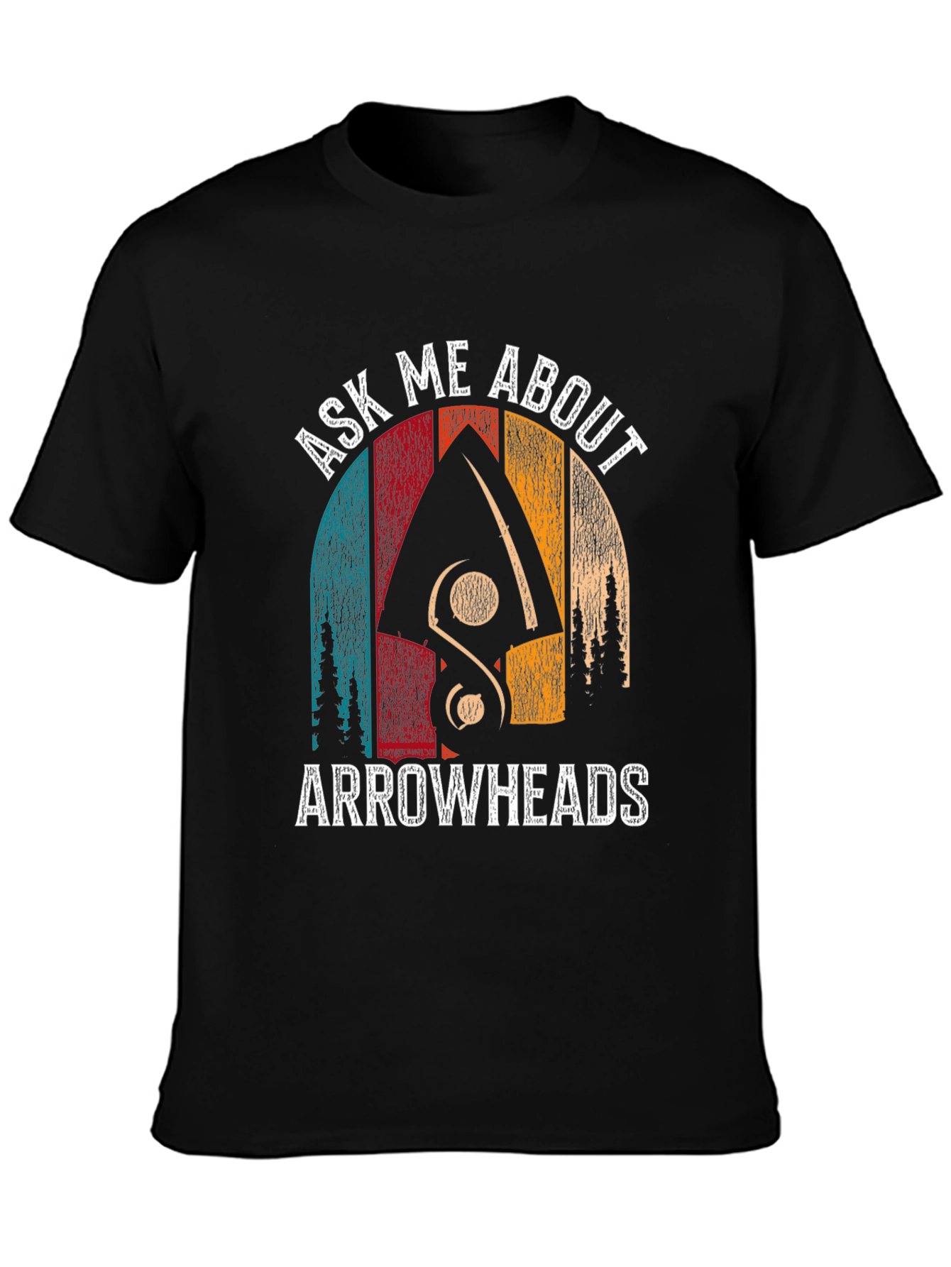 Ask Me About Arrowheads Black T-Shirt