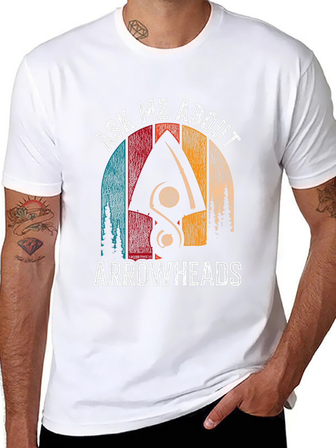Ask Me About Arrowheads Black T-Shirt