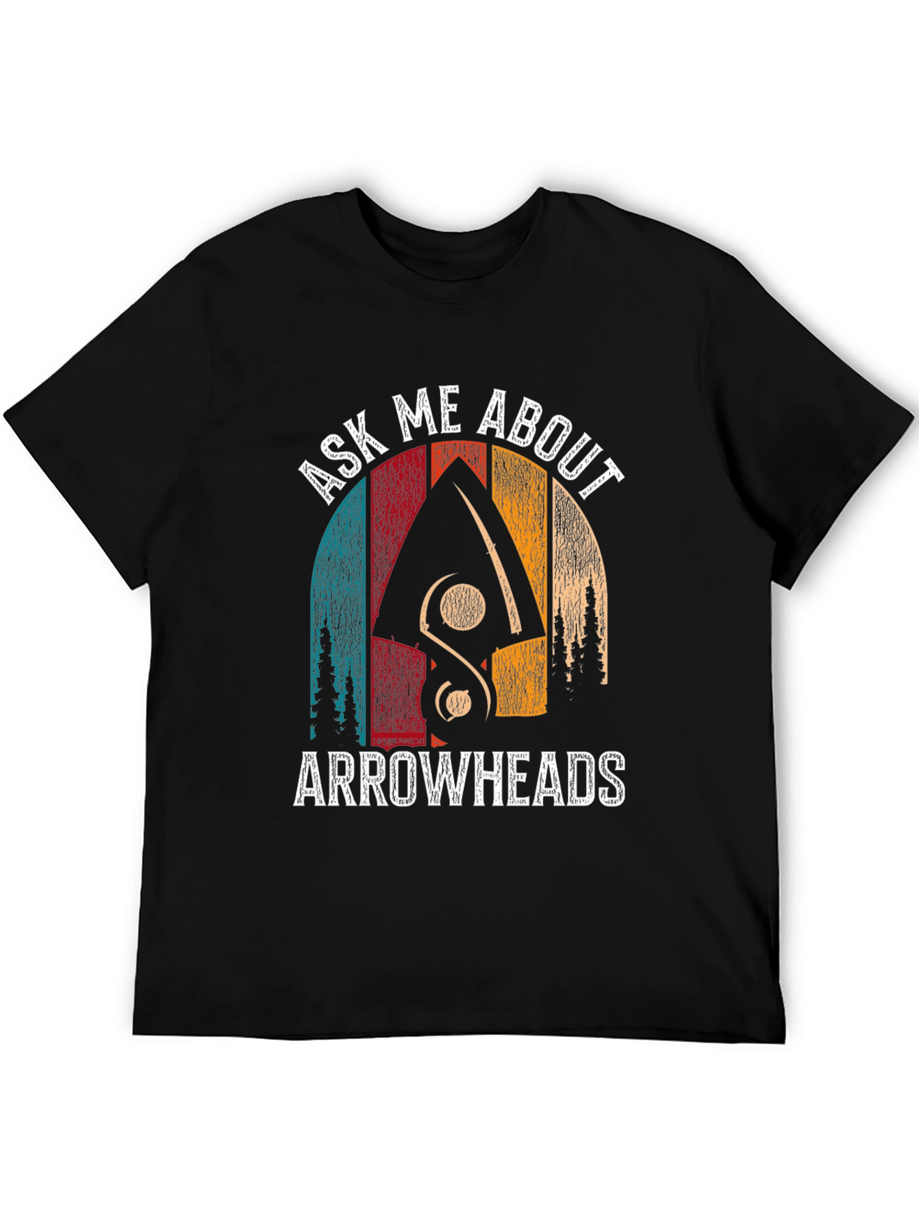 Ask Me About Arrowheads Black T-Shirt