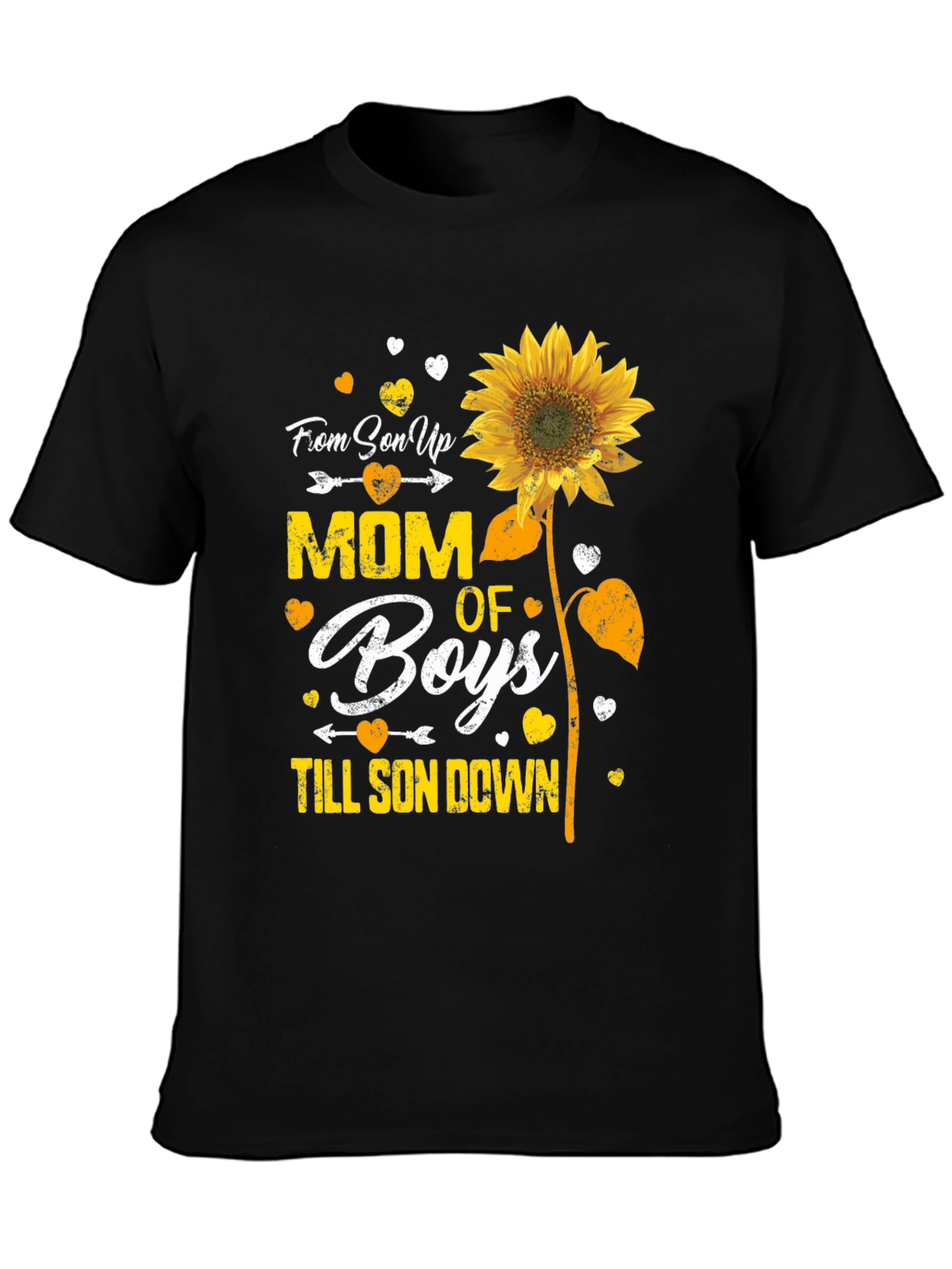 Mom of Boys Sunflower Graphic Tee