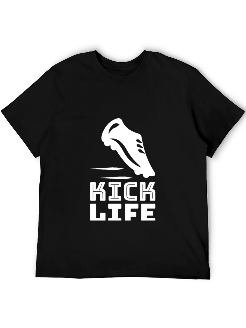 Kick Life Graphic Tee - Black Cotton T-Shirt