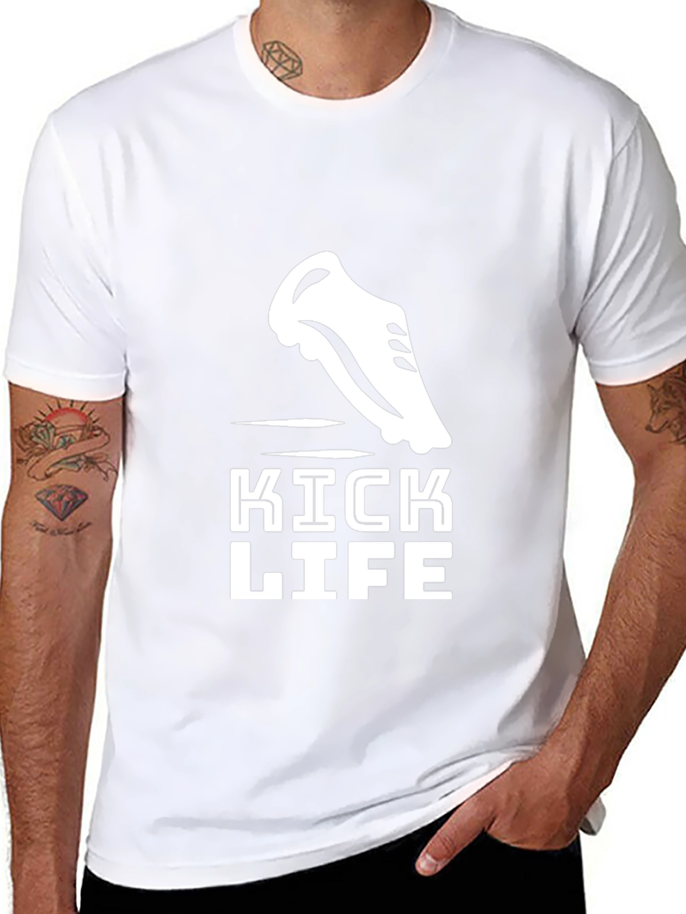 Kick Life Graphic Tee - Black Cotton T-Shirt