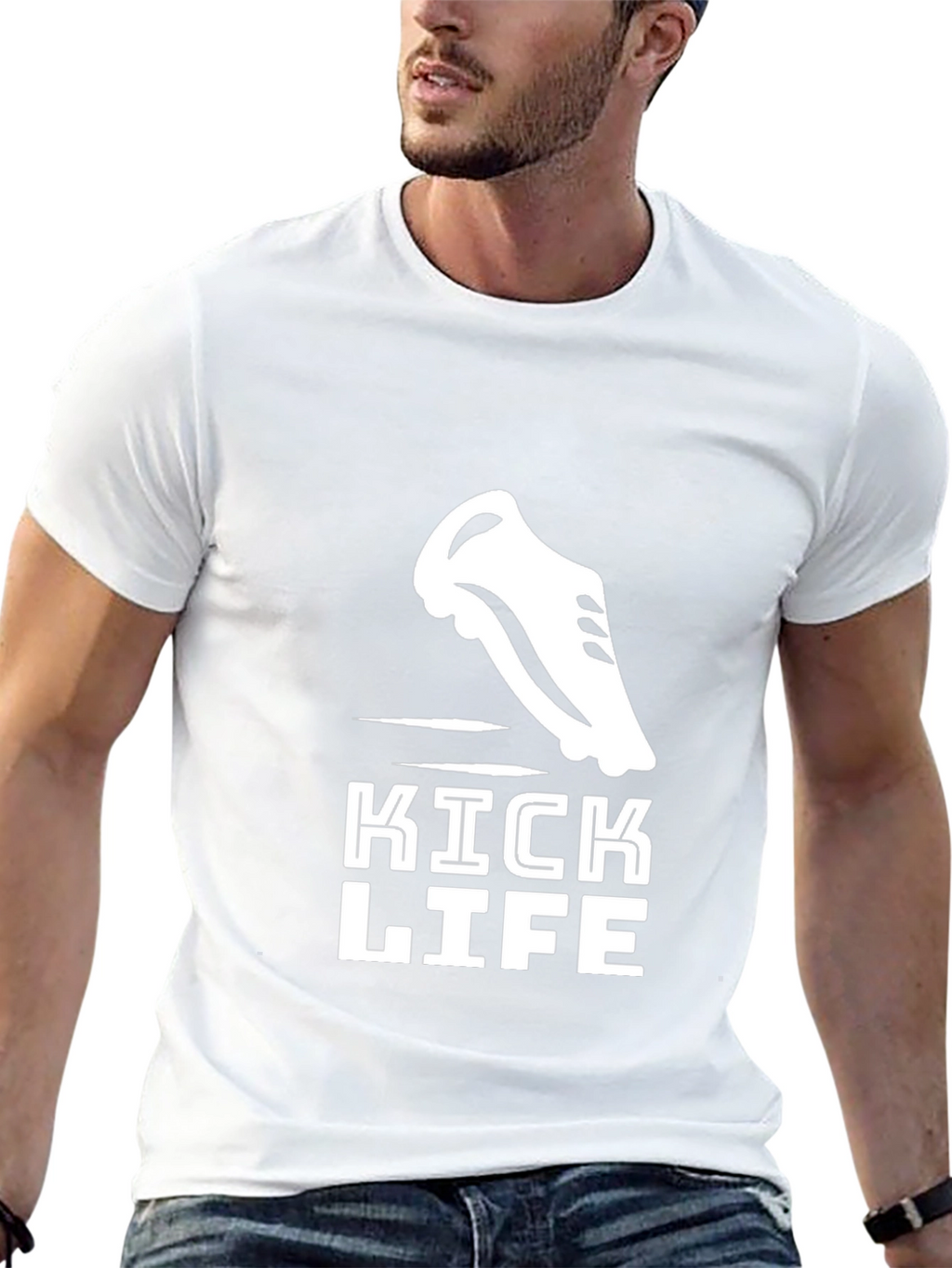 Kick Life Graphic Tee - Black Cotton T-Shirt
