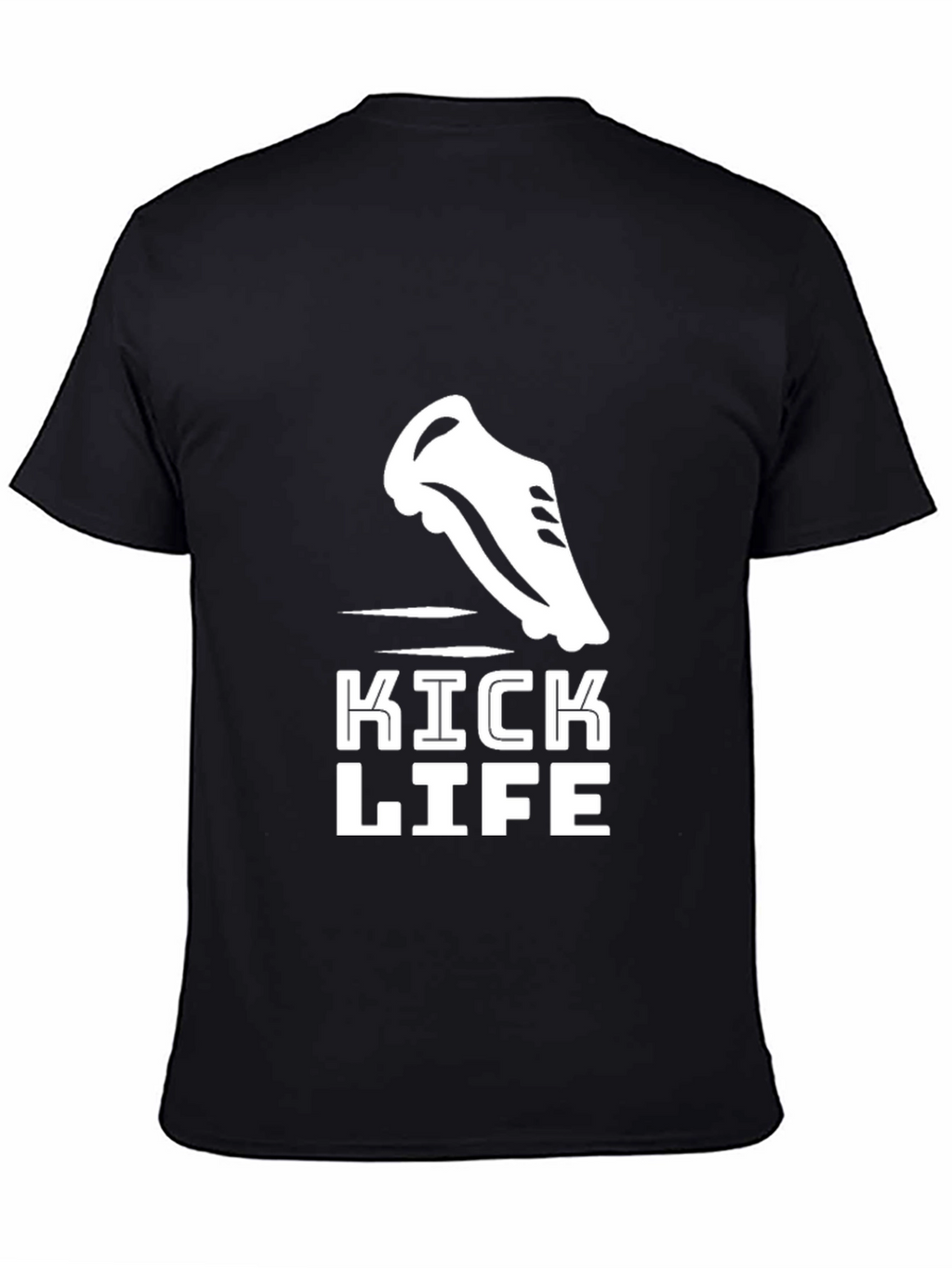 Kick Life Graphic Tee - Black Cotton T-Shirt