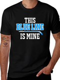 This Blue Line Is Mine Hockey T-Shirt