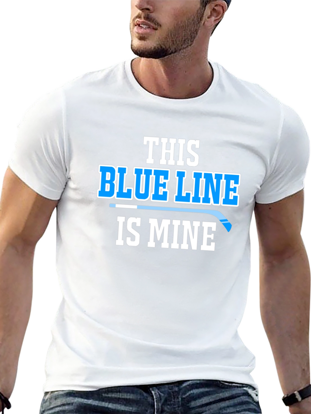 This Blue Line Is Mine Hockey T-Shirt