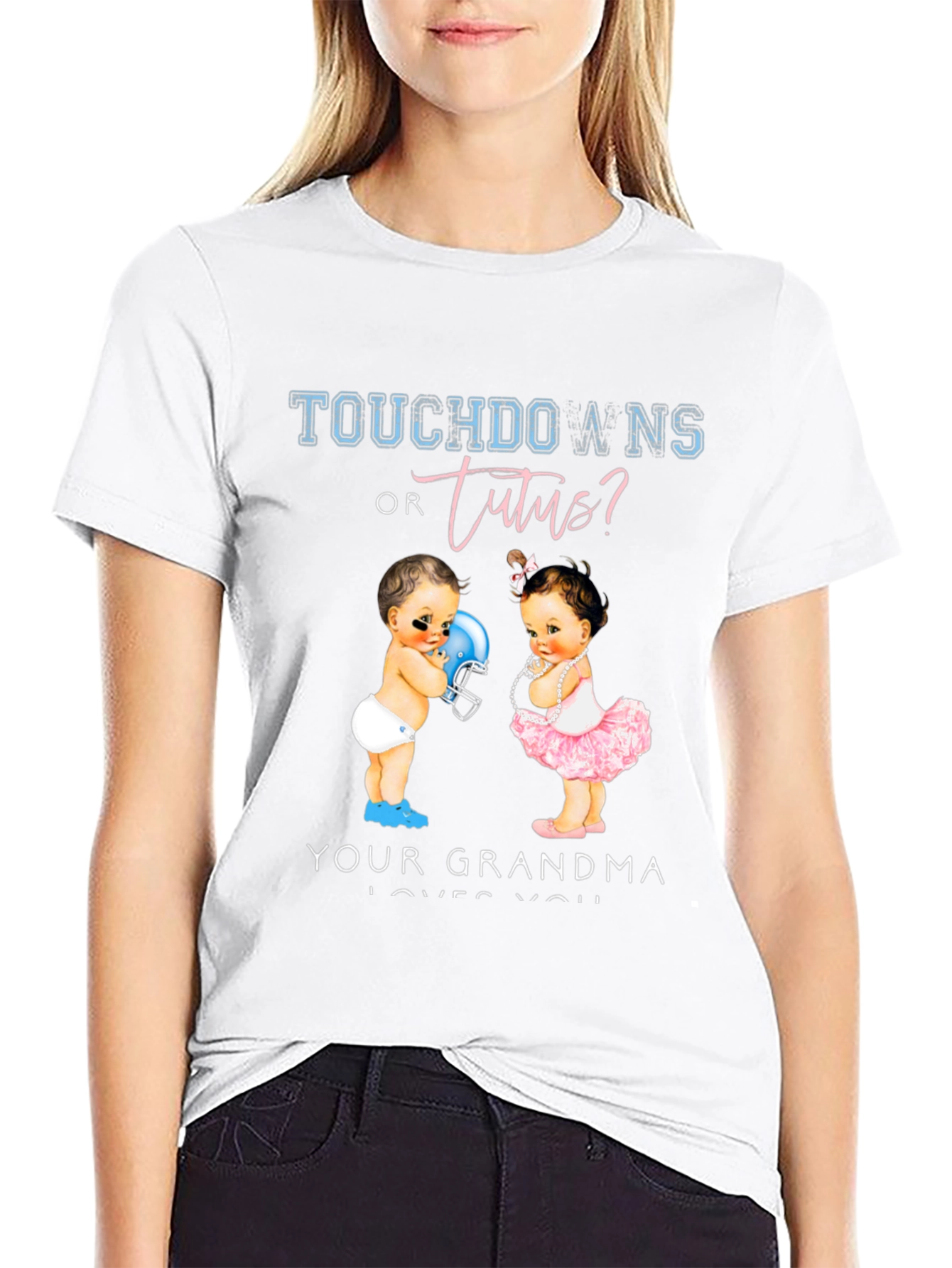 Touchdowns or Tutus? Gender Reveal T-Shirt